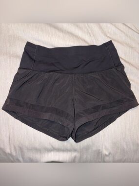 Lululemon Pace Perfect Shorts 3”, 4, Black, Low Rise
